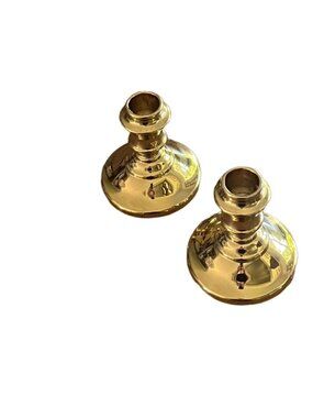 Vintage Yankee Candle Brass Candlestick Holders